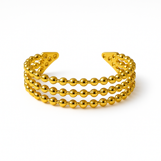 Triple Band Beaded Cuff