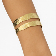 Hammered Wide Cuff Bracelet
