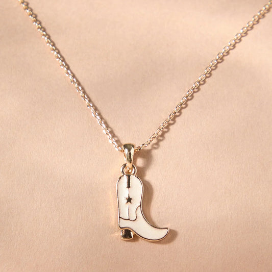 Cowboy Boot Charm Necklace