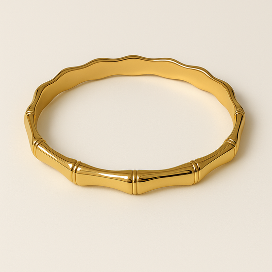 Chunky Bamboo Bangle Bracelet
