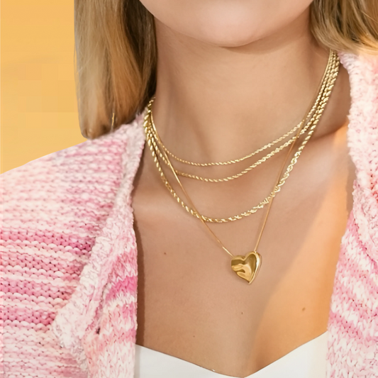 Hammered Heart Necklace