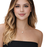 Dainty Pearl Box Chain Necklace