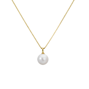 Dainty Pearl Box Chain Necklace