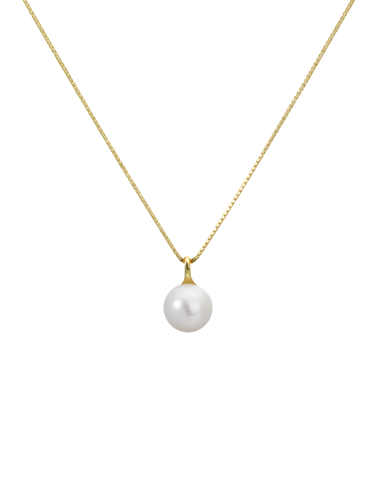 Dainty Pearl Box Chain Necklace